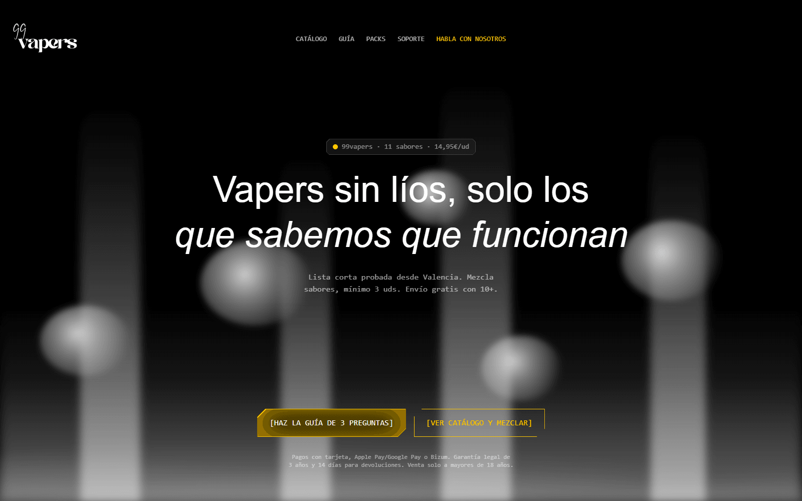 Captura actual de 99vapers